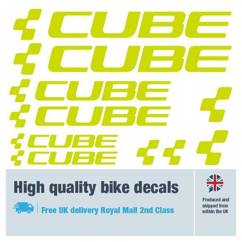 Cube bike labels / decals with free bike protection (25 pack) - 20+ colours - Picture 25 of 27