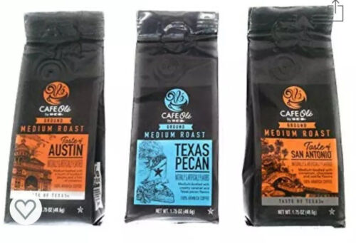 Cafe Ole Sampler 3 Pack. Taste Of San Antonio, Austin, Pecan