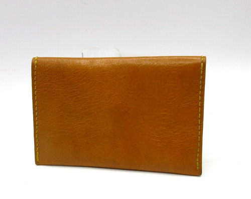 Envelope MINI 3x4" Leather Holds Business Credit Gift Cards Graphic Image ORANGE - Picture 15 of 17