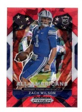2021 Panini Prizm Draft Picks Prizms Red Ice #182 Zach Wilson AA RC All-American