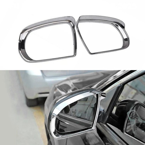 Pair Rearview Mirror Rain Eyebrow Frame Chrome Trim For Jeep Compass 2017-2025 - Bild 12 von 12