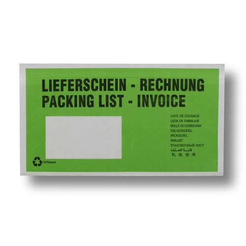 Delivery note pockets DIN long document pockets invoice bag C4 C5 C6 glassine - Picture 6 of 41