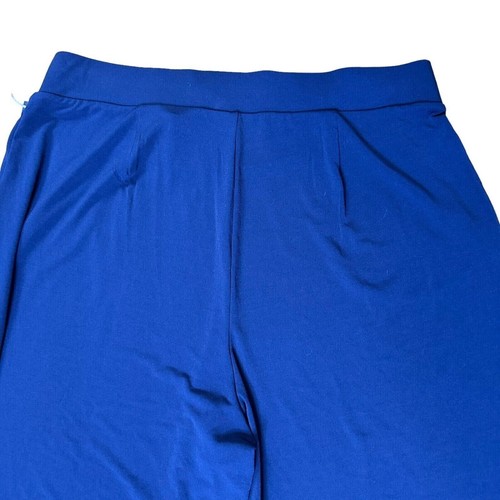 Kaari Curvy Women Culotte Pants Size 1X Navy Blue High Elastic Waist Stretch - Picture 4 of 12