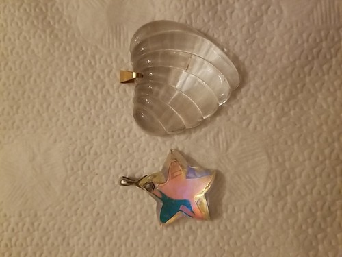 Baccarat Star & Heart Crystal Glass Pendants