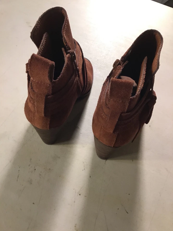 Lucky Brand Udom Rusty Brown Casual Wedge Ankle Boot Womens Size 6M in EUC - Image 3 of 4