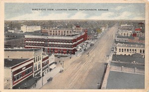 Hutchinson-Kansas-Pegues-Wright-Dry-Goods-Co-Hotel-European-1914-Postcard