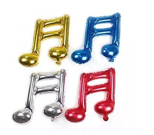 Set of 8 Music notes Aluminum Foil Balloons for Valentines Day - Picture 6 of 11