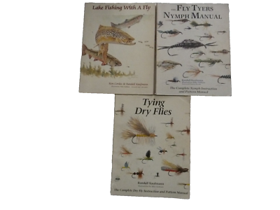 Tying Dry Flies他　３冊セット　 Randall Kaufmann THREE (3) RANDALL KAUFMANN paperbacks (1 w/ Ron Cordes