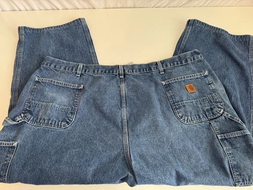 CARHARTT Carpenter Jeans Original Dungaree Fit B13-DST Mens Size 50”x30” - Picture 5 of 9