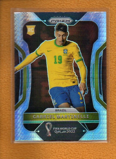Gabriel Martinelli 2022 Panini Prizm FIFA World Cup Prizms Hyper RC #29 Brazil