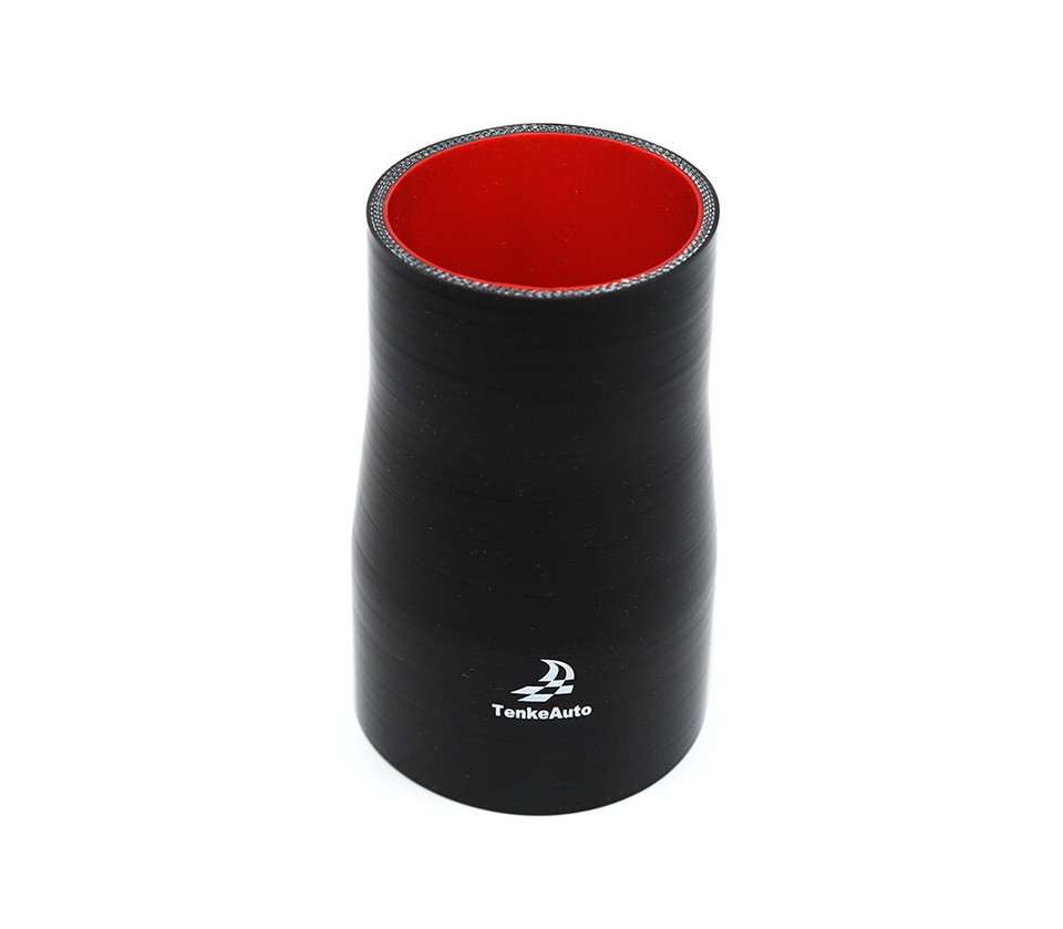 VK-POWER Tubo Silicone Riduttore 4 Strati 3"-3.5" Nero &ndash; Adattatore Per Presa D'Aria Auto