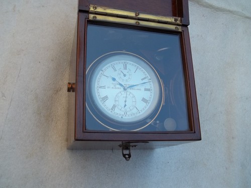 Vintage Royal Navy H.S. 1 2 Day Thomas Mercer Marine Chronometer - Picture 5 of 18