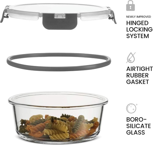 12-Piece 32oz Glass Food Storage Set - Airtight & Leakproof Meal Prep Containers - Picture 5 of 9