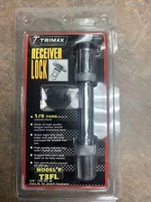 Trimax Premium 5/8 Hitch Pin Receiver Lock Locking Pin Chrome T3FL Class 3, 4, 5