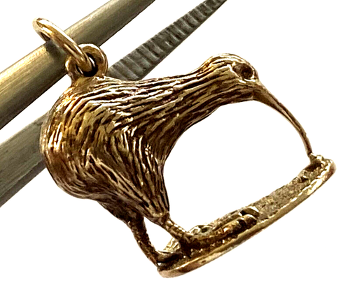 9K 375 GDNS Solid Yellow Gold 3D Bird Pendant Charm - Picture 6 of 12
