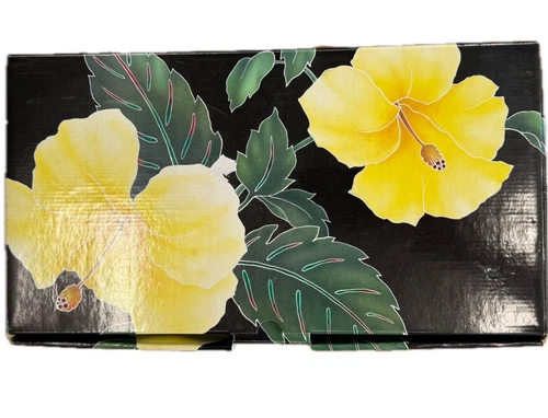 "SAVOIR VIVRE"BOXED SET OF 4*HIBISCUS*PLATES~7"/18CMS~BNIB~JAPAN* - Picture 1 of 11