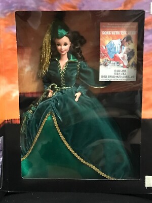 Scarlett O'Hara Barbie Green Curtin Dress - Gone With The Wind #29771 NRFB