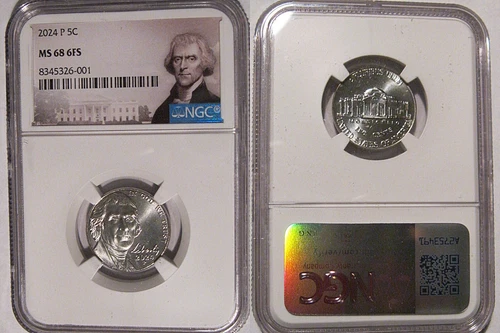 2024 P Jefferson Nickel 5c NGC MS 68 6FS Full Steps