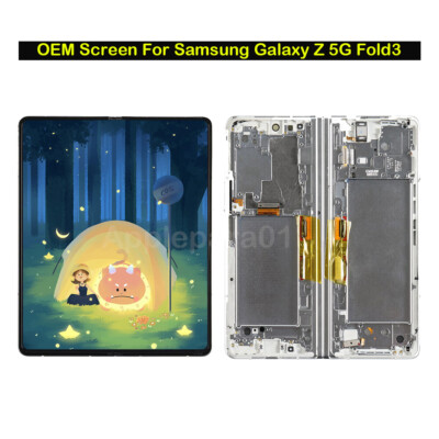 OEM For Samsung Galaxy Z Fold3 5G F926U LCD Display Screen Assembly Sliver Frame