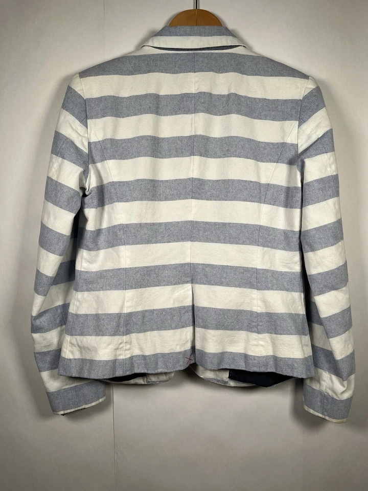 Blazer náutico a rayas azul y blanco Merona para mujer talla 10 Foto 4 de 4