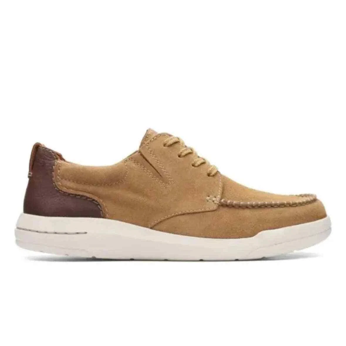 Scarpe mocassino Clarks uomo Driftway basse beige sneaker in pelle misura 9 5