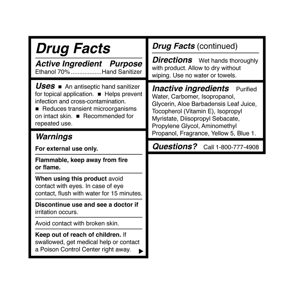 5 Bottles McKesson Premium Moisturizing Hand Sanitizer with Aloe 18 oz with Pump - Image 3 of 4