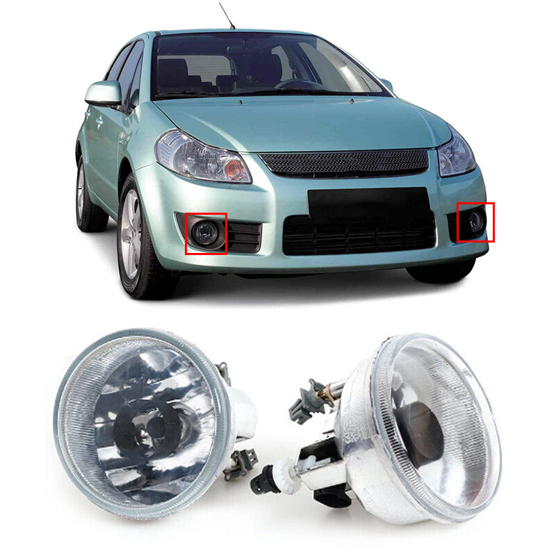Pair For The Suzuki SX4 2007-12 Left&Right Front Bumper Fog Lights