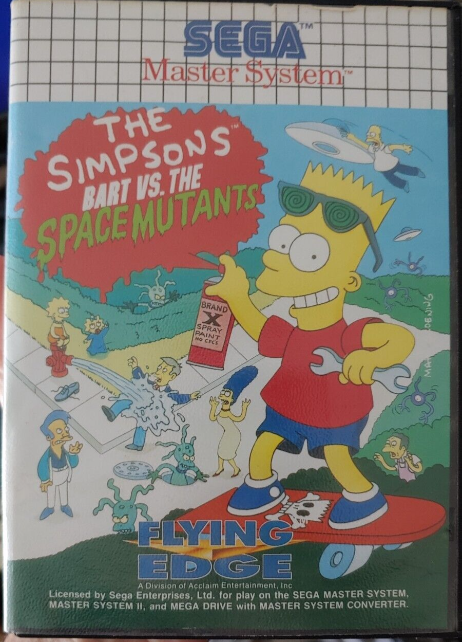 Simpsons Bart vs Space (1993) Sega Master System (Modul, Box) working classic