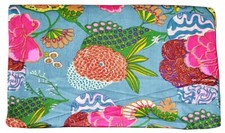 5 Yard Hand Block Blue Leaf Print Cotton Indian Natural Sanganeri Print Fabric