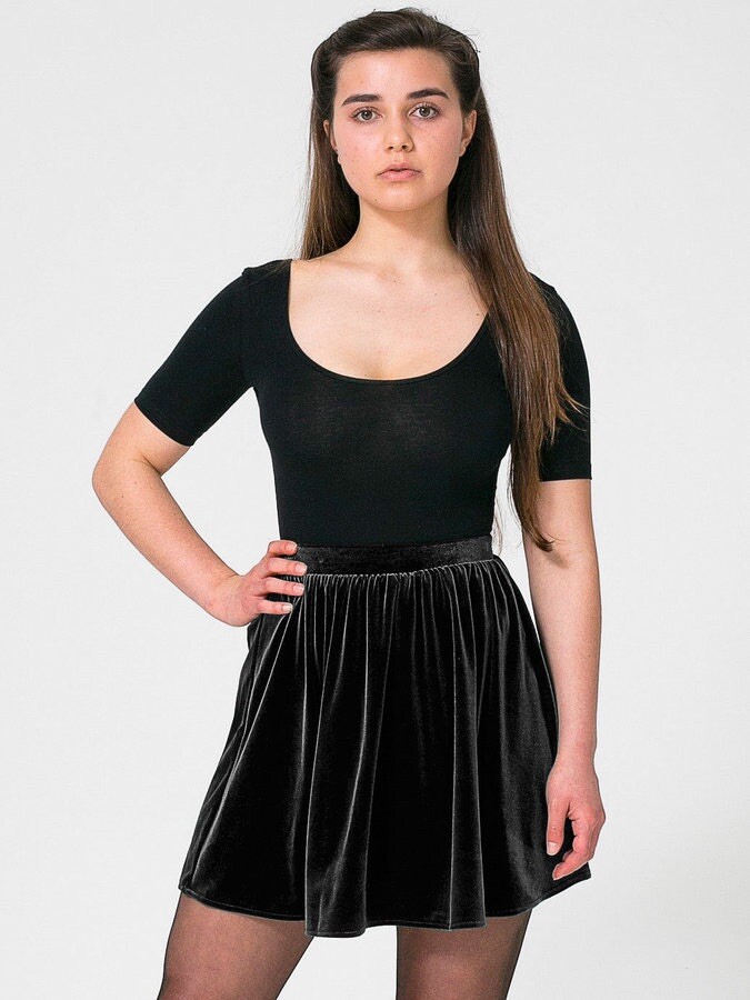 American Apparel Velvet Stretch Mini Skirt | eBay