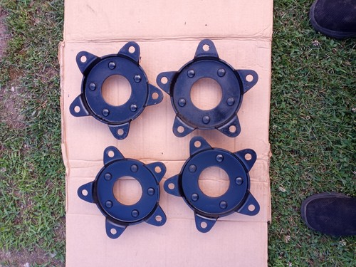 PAIR OF VINTAGE VW WIDE 5 to GM 5 x 4.75" HEAVY DUTY WHEEL ADAPTERS w/ LUG NUTS. - Picture 3 of 4