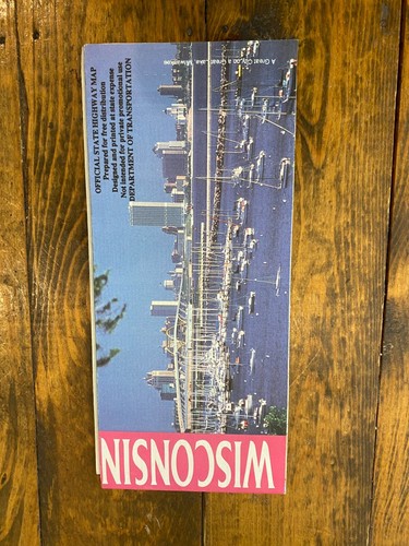 Mappa stradale statale del Wisconsin vintage - Foto 1 di 4