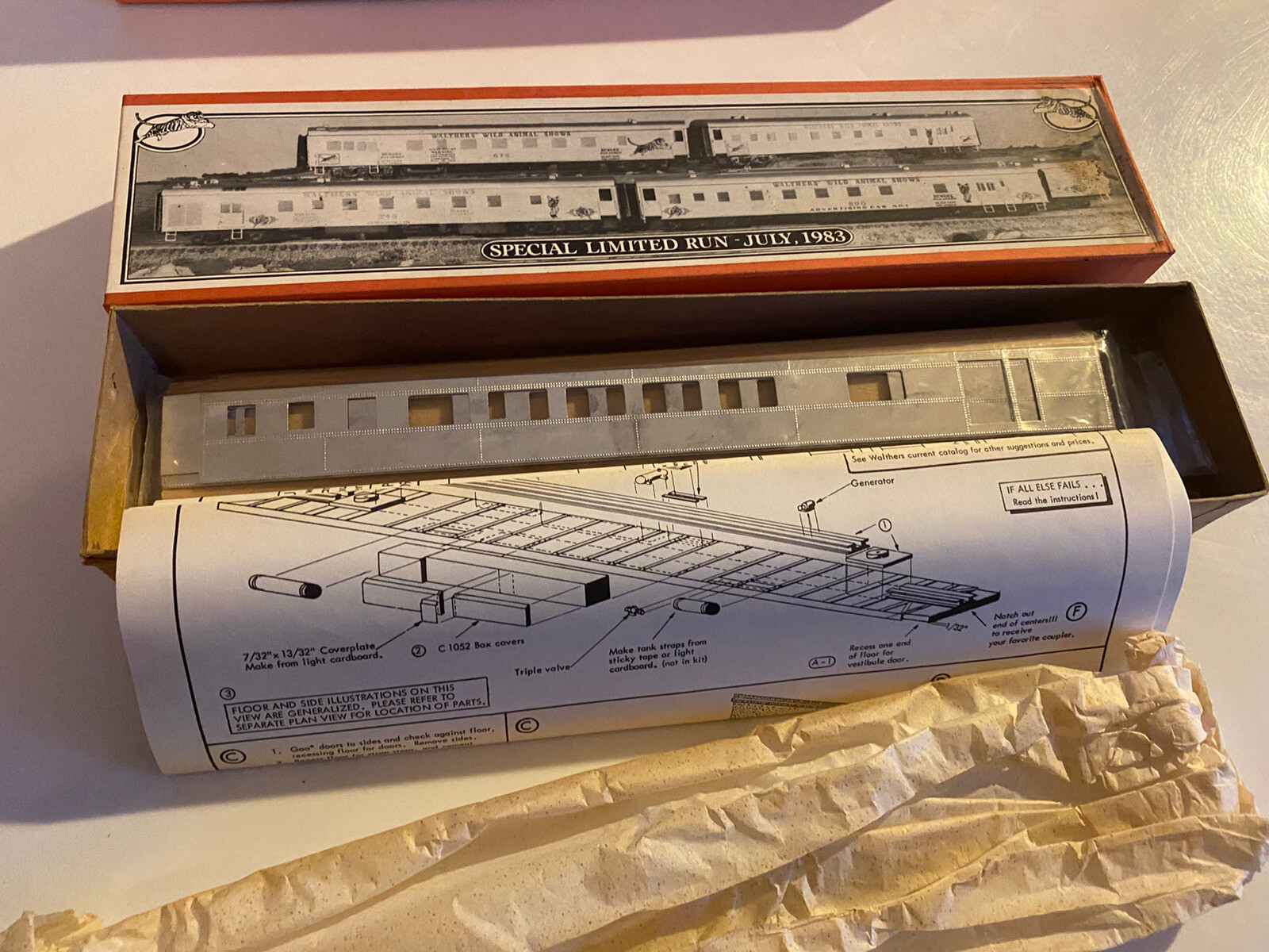 Walthers HO Train, 1983 Special Run CIRCUS Car Kits w/ 3wheel Trucks eBay