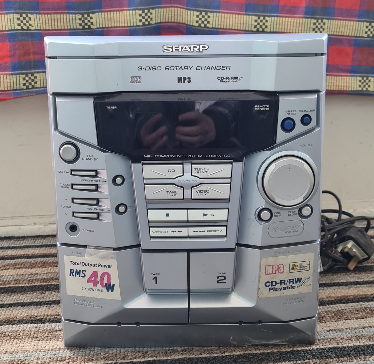 retro Vintage Sharp HiFi System CD-MPX100E CD x Cassette