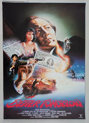 Gerollt / Kinoplakat John Woo's A BETTER TOMORROW Chow Yun Fat / Ti Lung