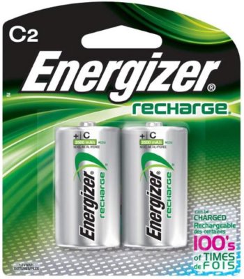 4 Energizer Rechargeable C C2 NiMH 2500mAh (8 Batteries) 2 Packs