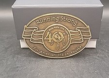 Running Strong For American Indian Youth Billy Mills Olympic Vintage Belt Buckle