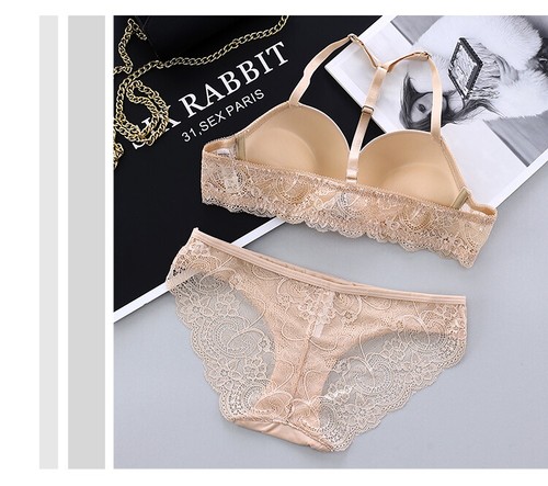 Sexy Front Closure Beauty Smooth Push Up Bra Lingerie Intimate Seamless Bra Set - Picture 14 of 43