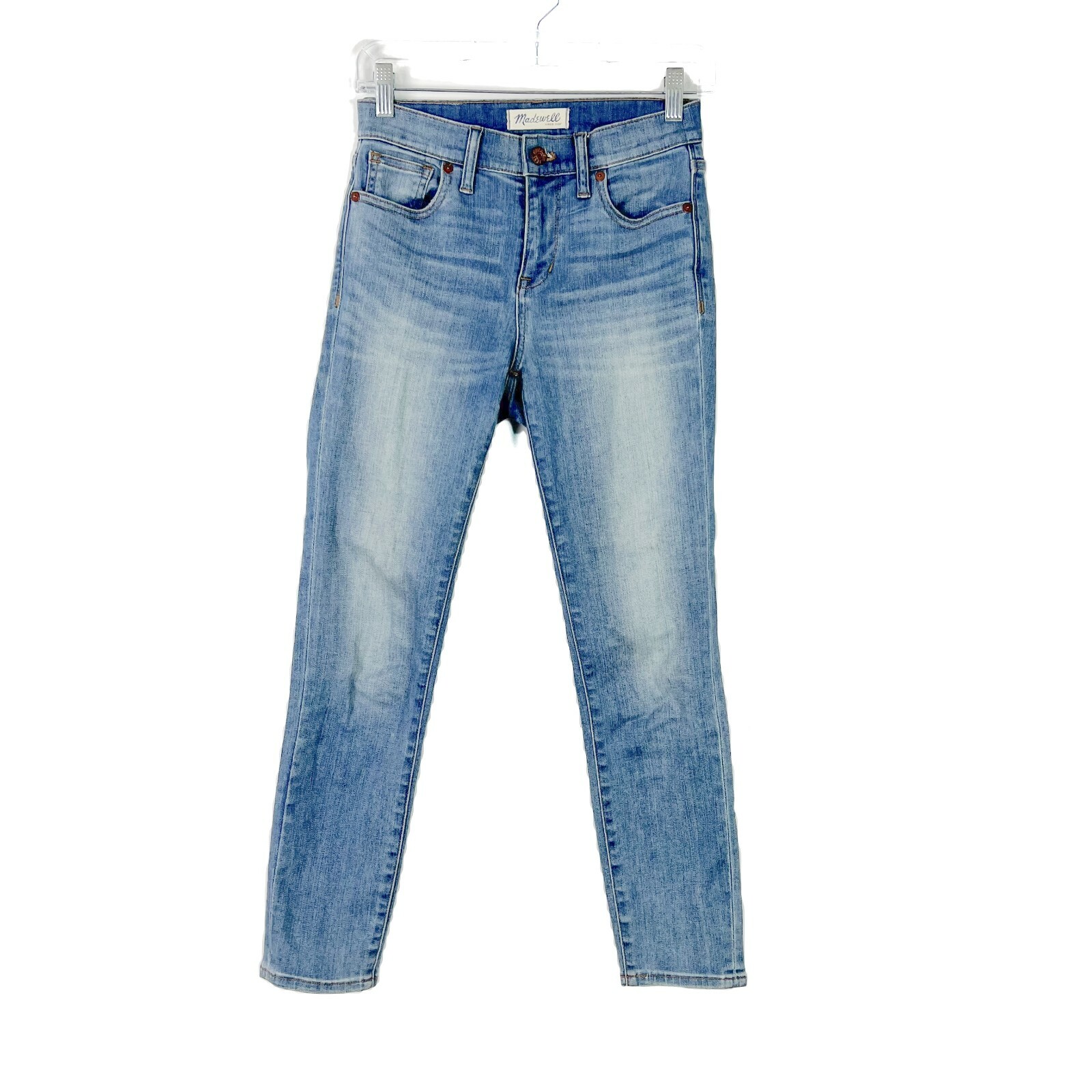 Madewell High Riser Skinny Crop Jeans Mazzy Wash Medium Wash Size 25