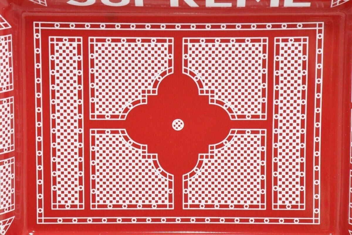 SUPREME Hermes Ceramic Change tray red Ashtray plate VIDE SUPREME Hermes Ceramic Change tray red Ashtray plate VIDE