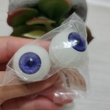 Vintage Blue 22mm GLASTIC Realistic Acrylic Doll Eye Blue  Hazel SEALED