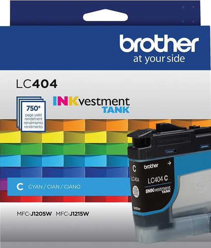 New Genuine Brother LC404 Cyan Ink Cartridge MFC-J1205W, MFC-J1205W XL - 第 1/2 張圖片
