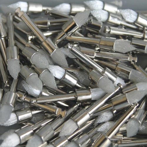 100 Pcs New Dental Orthodontic Nylon Prophy Tapered Polisher Brushes Latch White - Picture 2 of 12