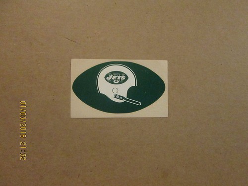 NFL New York Jets Vintage 1960's 1 Bar Helmet Sticker