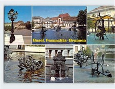 Postcard Carnival Fountain by Jean Tinguely Basel Switzerland  - Multiple View