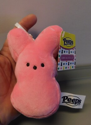 PEEPS Pink Just Born Easter Backpack Clip Plush 4.5'' New with Tag