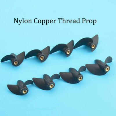 1Pair M4 Two Blades Paddle With Screw Thread 2 Blades Nylon Boat Propeller #1415