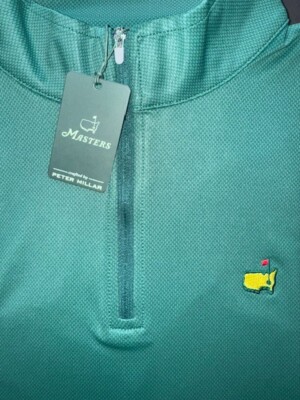 2026 Masters by Peter Millar Medium Green 1/4 Quarter Zip Golf