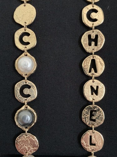 NWT Chanel COCO CHANEL Logo Gold Tone Disc Pearl Drop Statement Earrings w/ Box - 第 8/12 張圖片