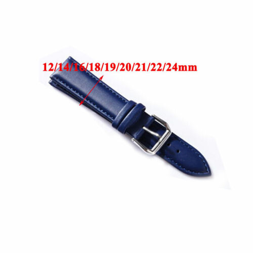 Herren-Uhrenarmband Aus Echtem Leder Edelstahl-Schnalle Geschenk. : - Picture 2 of 18